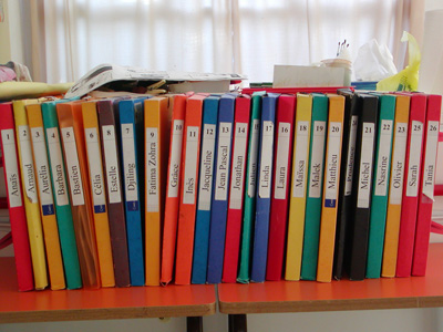 Les pochettes pour placer le travail